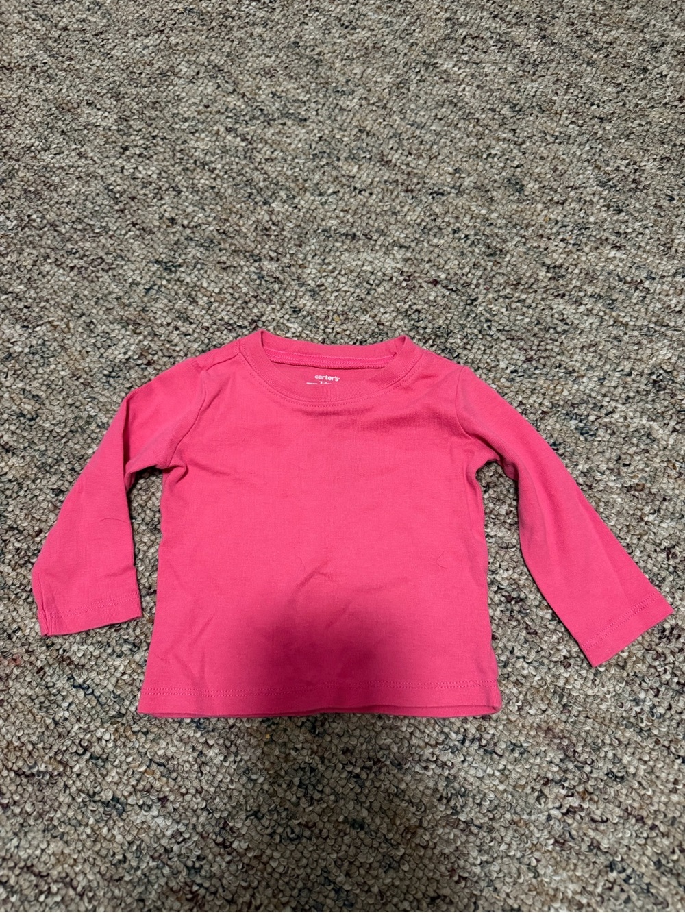 Carter's Bright Pink Long Sleeve Crewneck Tee